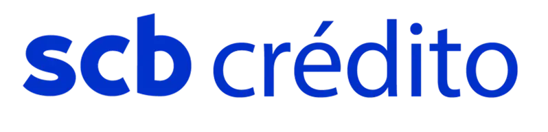 Logotipo escrito scb crédito