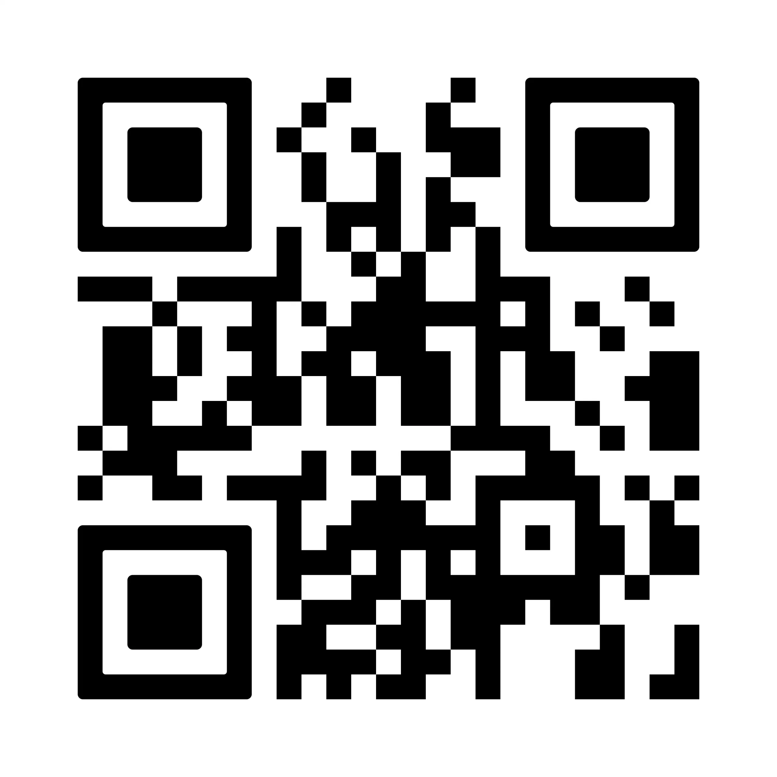 Código QR em preto e branco." (Lembrando: se ele estiver envolto em uma tag de link que já diz "Escaneie para contato"